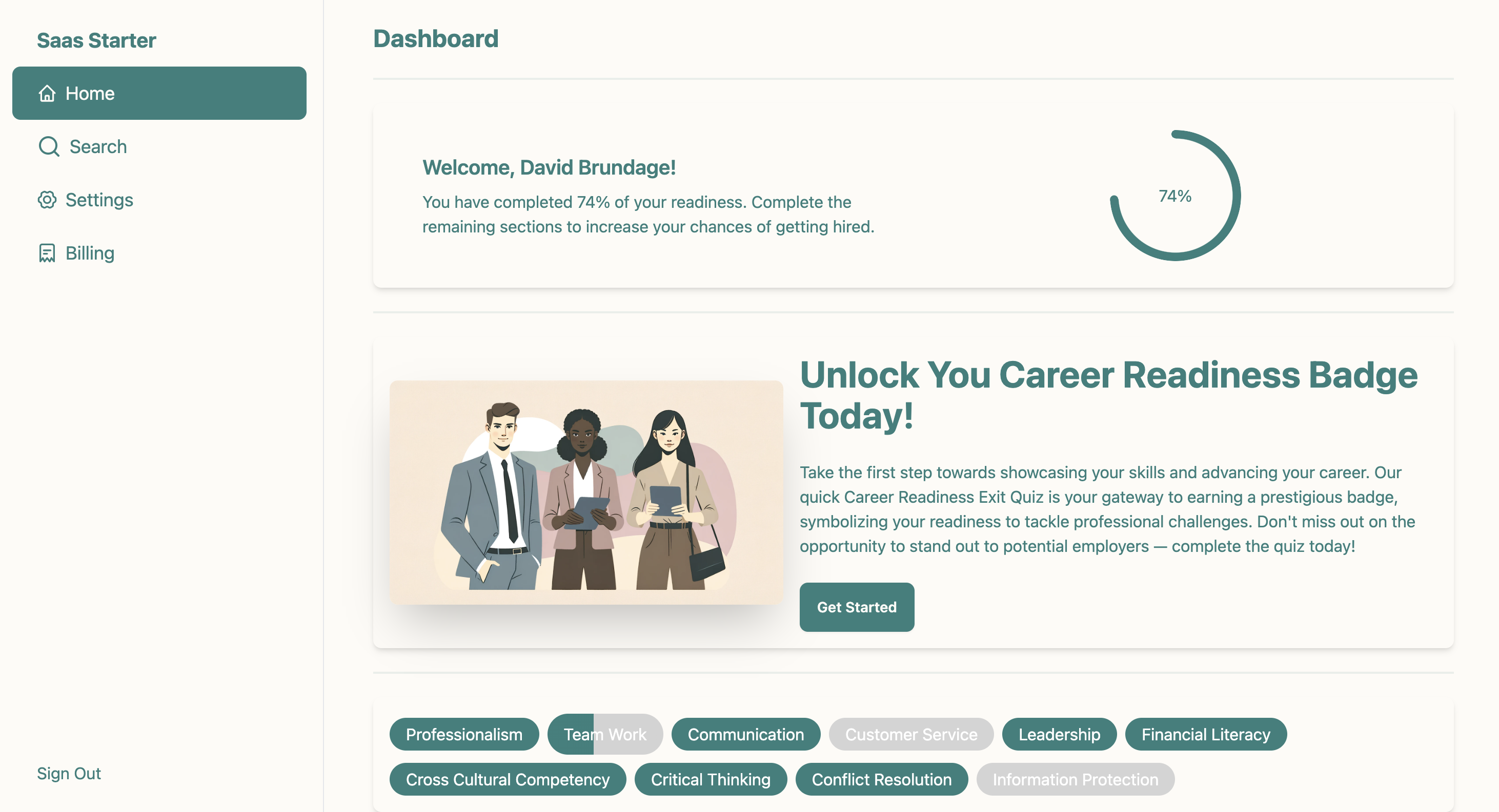 Screenshot of LaunchCareers homepage